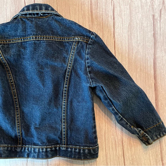 Vtg Pitchriders Dark Wash Jean Jacket Snap Buttons Child 5 6 Western Cowboy - Picture 8 of 16